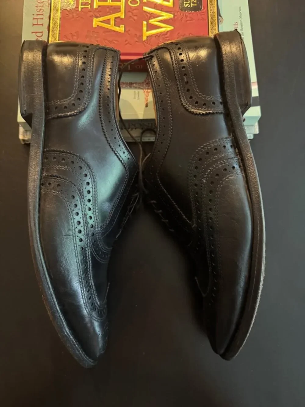 Allen Edmonds McAllister Black Wingtip Oxford Dress Shoes — Men’s 11.5 D